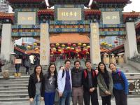 Students visiting the Wong Tai Sin Temple